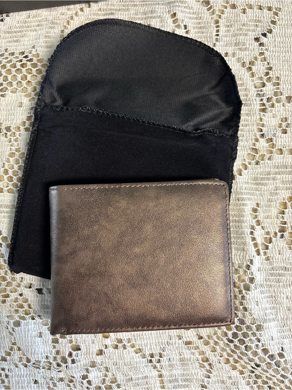 Men's Bi-Fold Card & Key Wallet - Brown Leather